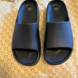 wild fable Black Slide Sandals